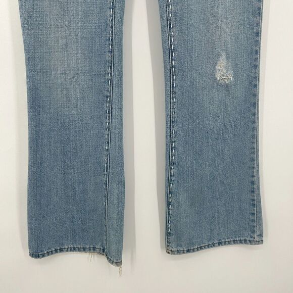 JOE'S JEANS Vintage Series 1971 Light Blue Rainbow Embroidered Flare Jeans 27 - Picture 4 of 9